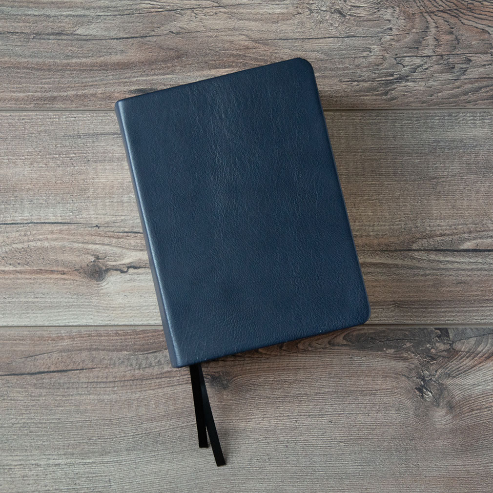 Hand-Bound Genuine Leather Quad - Navy Blue - LDP-HB-RQ-NBL