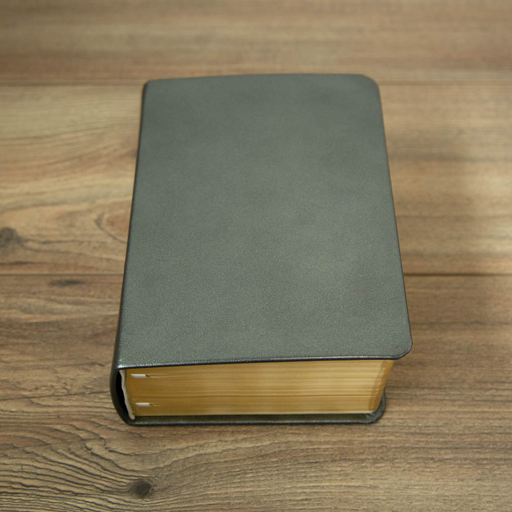 Hand-Bound Genuine Leather Quad - Pearlized Gunmetal - LDP-HB-RQ-PZM