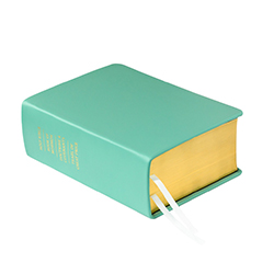 Pre-Made Hand-Bound Genuine Leather Quad - Light Turquoise light turquoise scriptures, turquoise scriptures, teal scriptures, blue scriptures