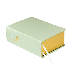 Pre-Made Hand-Bound Genuine Leather Quad - Mint Green mint green lds scriptures, green scriptures, green quad, green lds quad