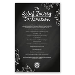 Relief Society Declaration Poster - Chalkboard relief society poster, relief society posters, relief society, relief society declaration, chalkboard poster