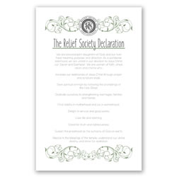 Relief Society Declaration Poster - Green Scroll - Digital Download relief society poster, relief society posters, relief society, relief society declaration, green scroll, printable relief society poster
