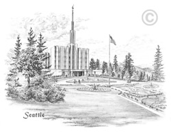 Seattle Washington Temple - Sketch 