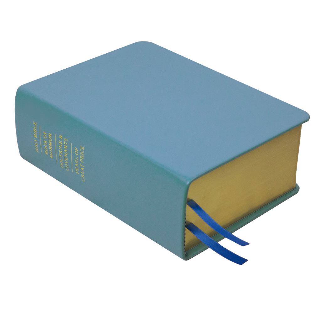 Hand-Bound Genuine Leather Quad - Sky Blue - LDP-HB-RQ-SBL