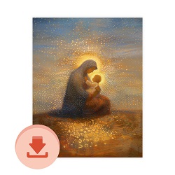 Stars Were Gleaming - Digital Download Art digital download, printable art, lds art, jesus art