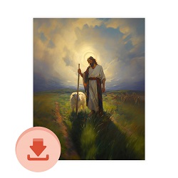 Thy Staff Be My Stay - Digital Download Art digital download, printable art, lds art, jesus art