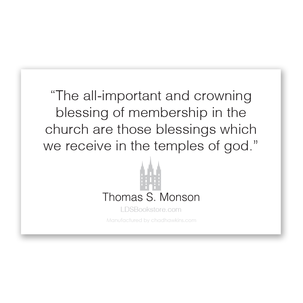 Make Time for the Temple Recommend Holder - LDP-REC10233